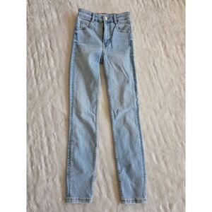 *Flaws* ZARA High Waisted Light Wash Skinny Jeans Women Size 0